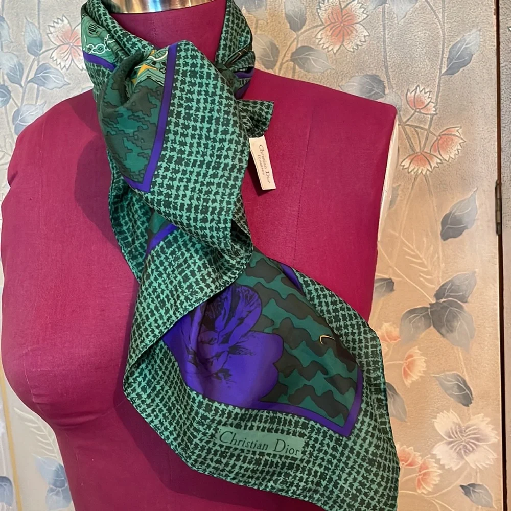 Christian Dior 100% Silk Scarf